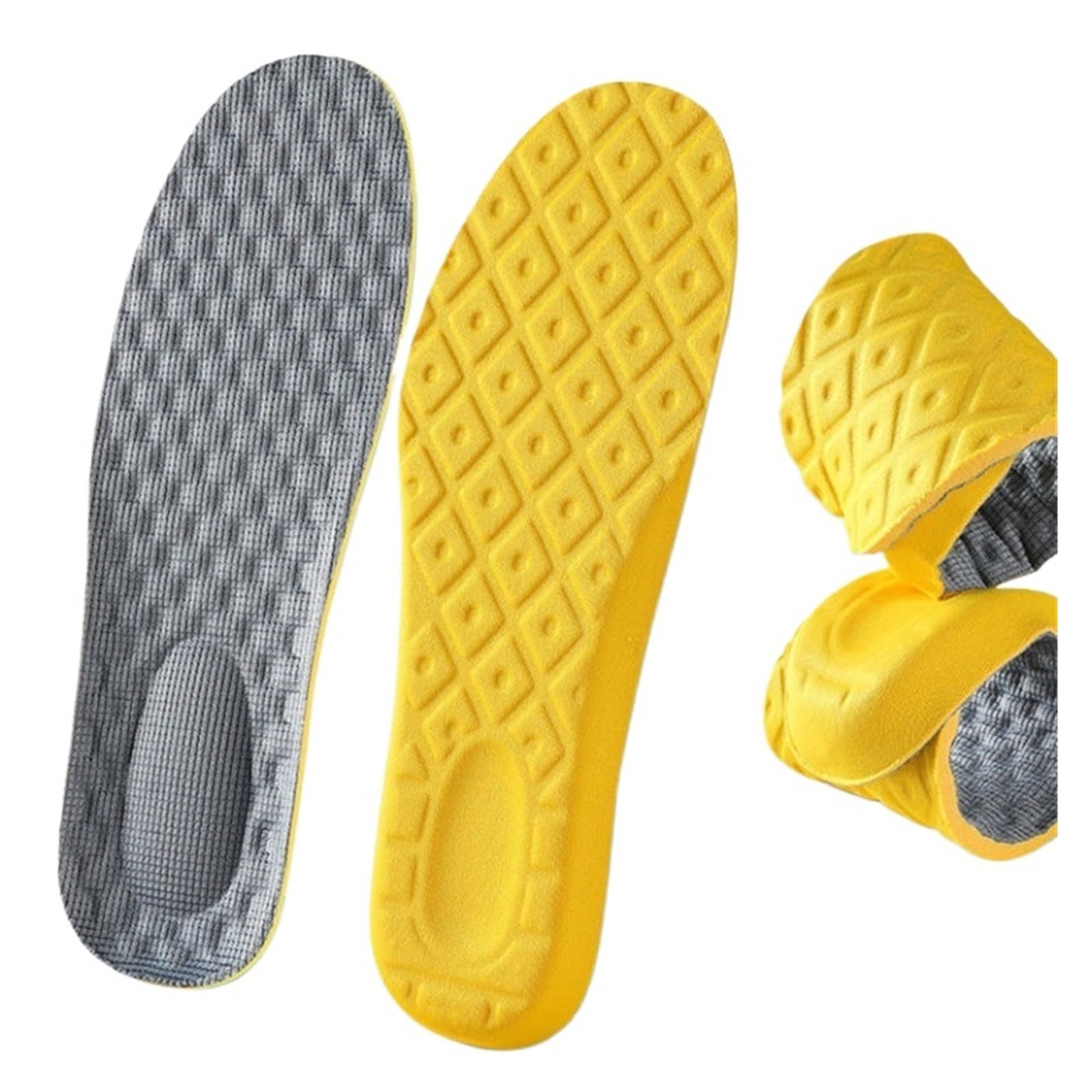Plantillas deportivas for pies, suaves, de alta elasticidad, con absorción impactos, 1 par Para Hombre y Mujer(EU41-42)