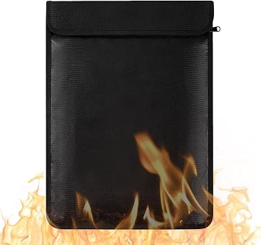 Fireproof Bag - Fireproof Document Bag - Fire Proof Storage Pouch | Fireproof Bag for Documents | Water Resistant Fire Proof Documents Storage Box with Zipper for Valuables Documents,Passport