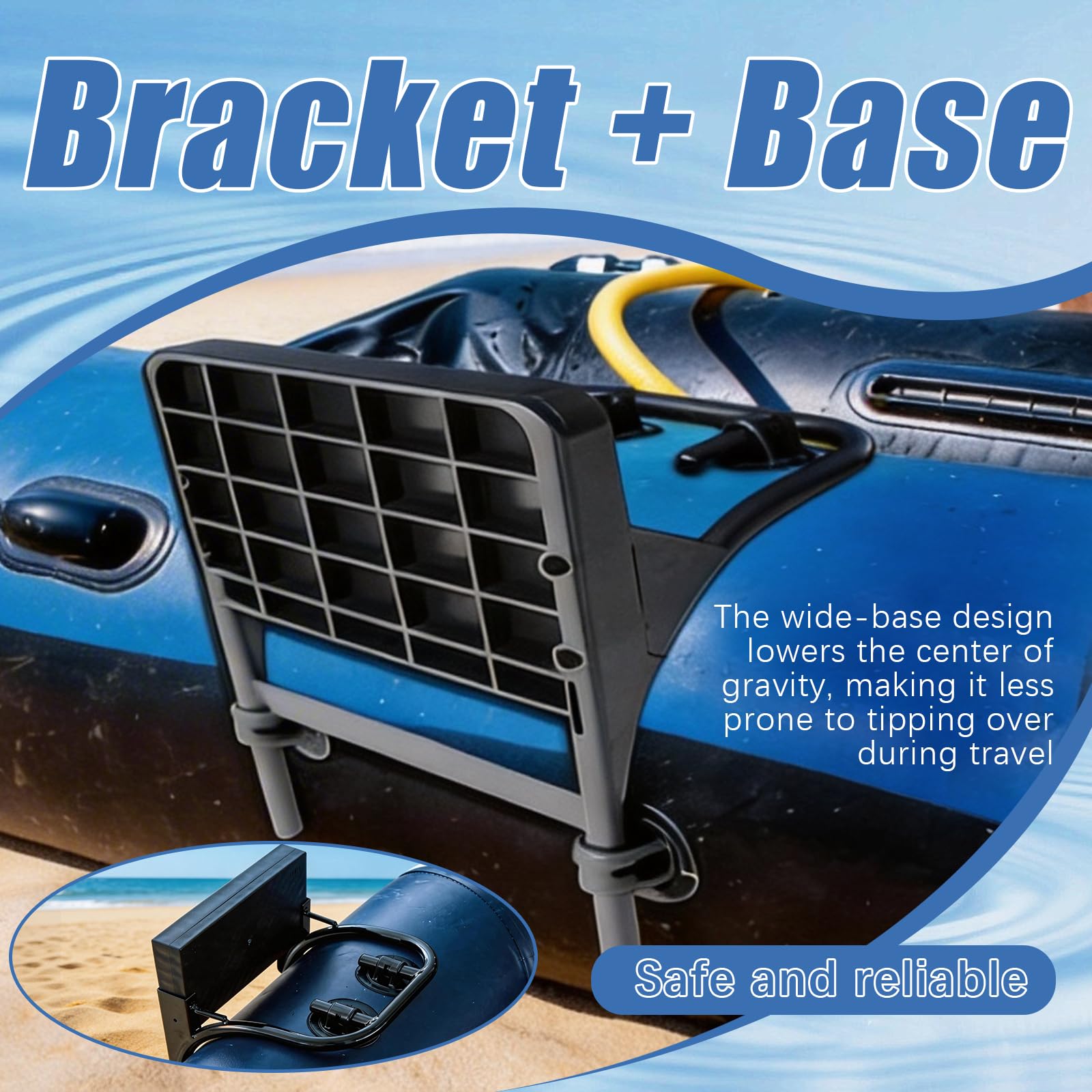 Supporto motore fuoribordo per barca gonfiabile, Kayak Trolling Mount Kayak Motor Mount Mount Angelkajak Supporto motore per barche gonfiabili, barche da pesca