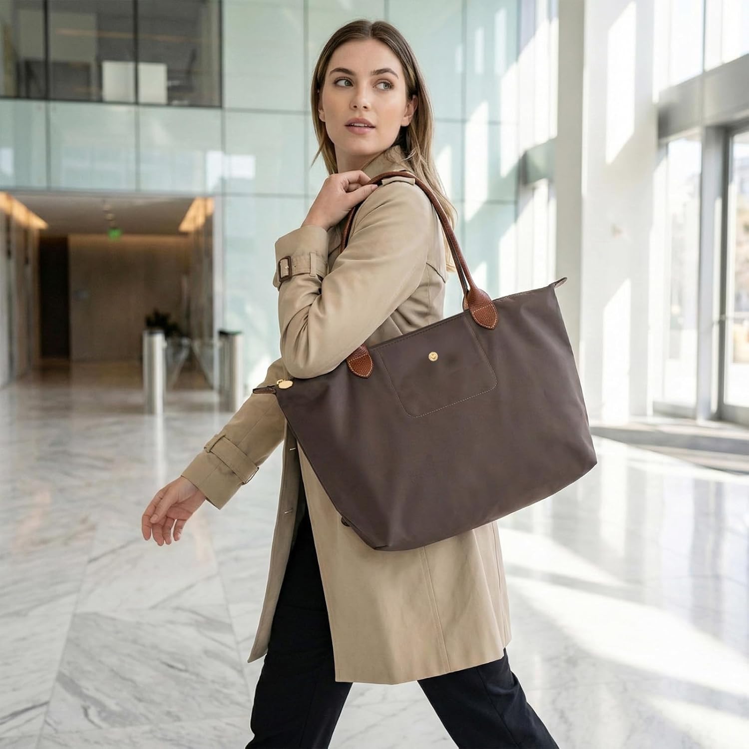 Work Tote Bag For Women: For 13-15" Laptop Foldable - For Office Professionals College Students - Commute Travel