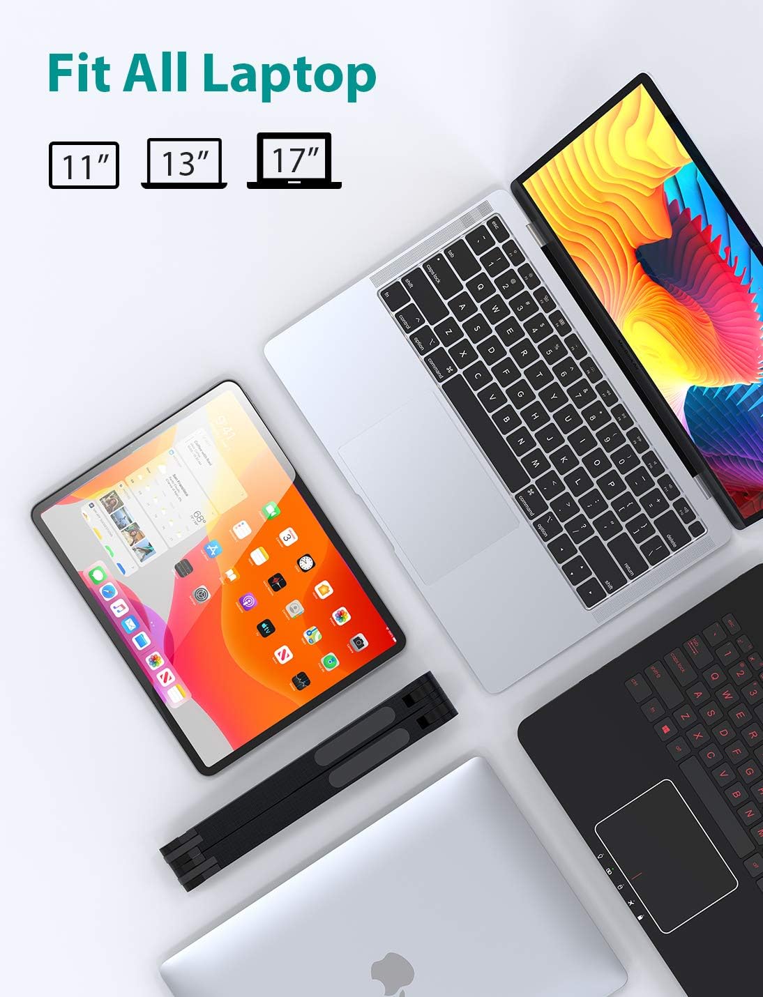 VICSEED Laptop Stand, Multi-Angle Ergonomic Laptops Elevator for Desk, Lightweight Heat-Vent Computer Note Book Riser Compatible with MacBook Pro Air, Lenovo, HP, Dell, More 10-15.6 Inch PC Notebook : Electronics