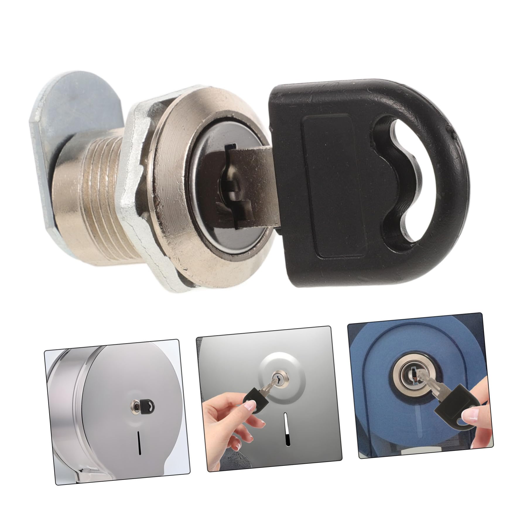 NAMOARLY Stainless Steel Roll Paper Dispenser Lock Key Set Dispensers Key Toilet Paper Dispenser Lock Replacement