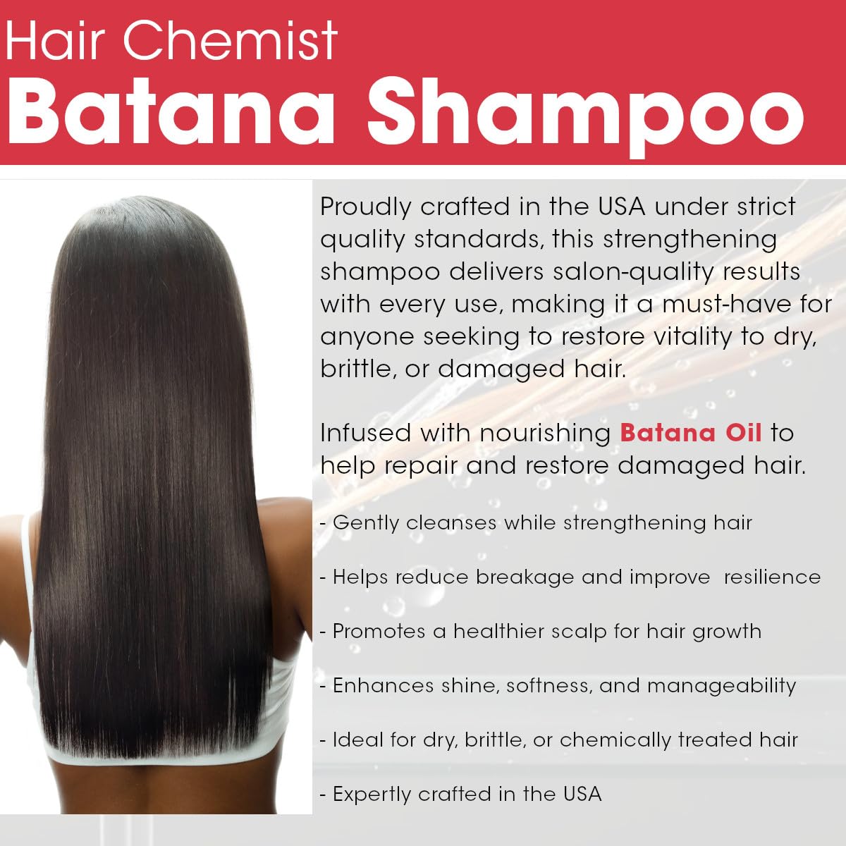 Hair Chemist Batana Strengthening Shampoo 33.8 oz. - Strengthening Batana Shampoo - Image 5