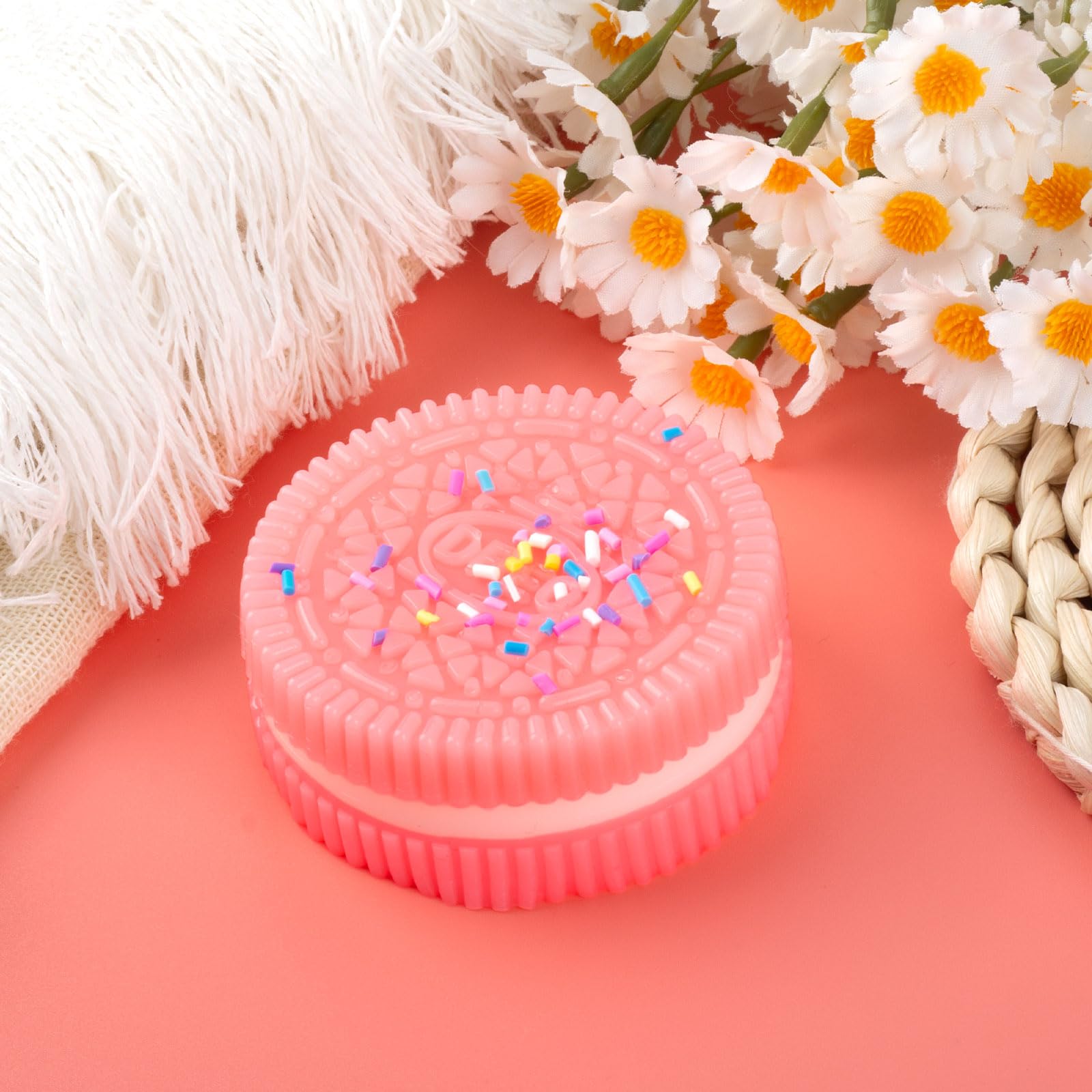 GWAWG 2PCS Taba Squishy, Biscuit Stress Relief Toy, Fufu Squishy, Cookie Squeeze Toys - Image 4