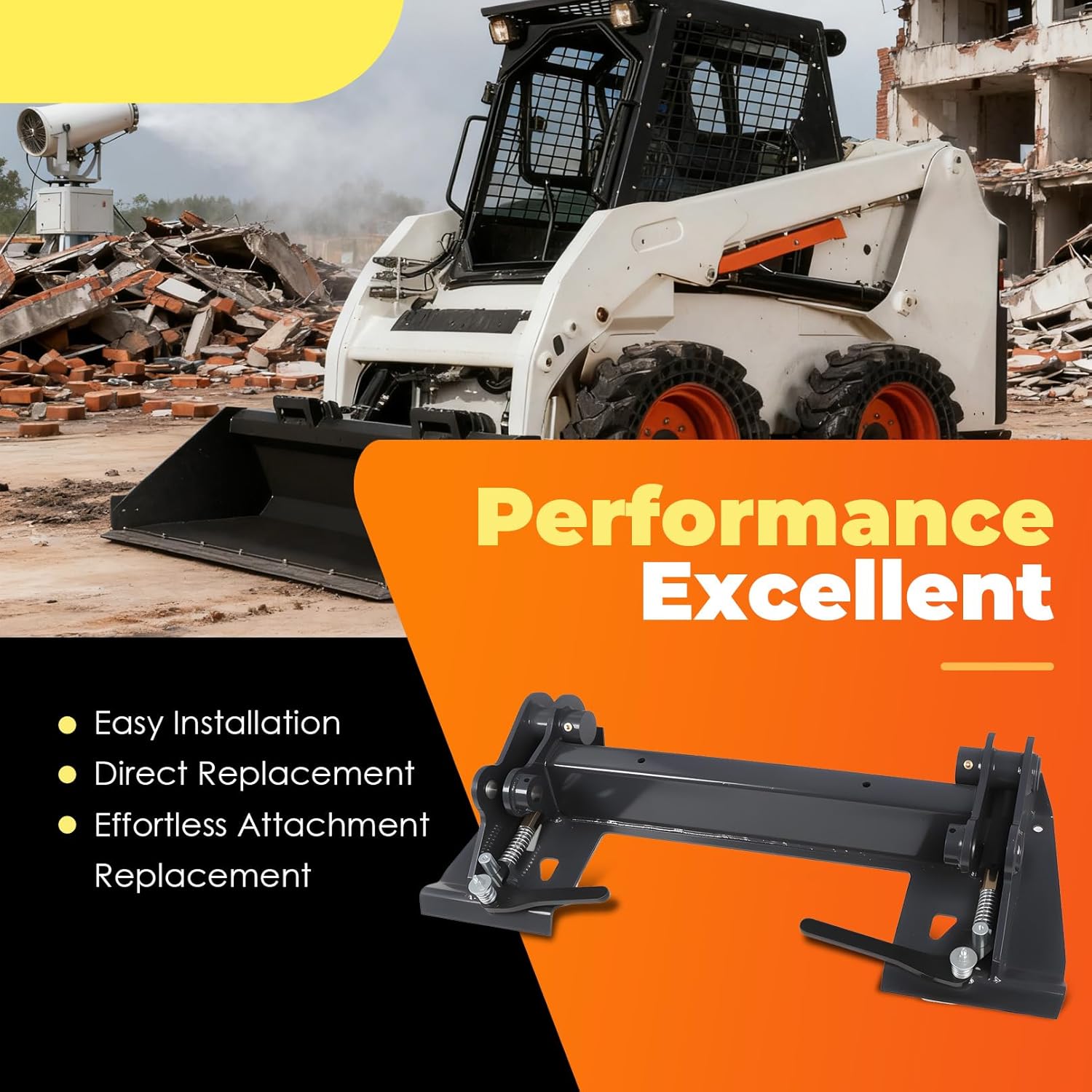 7143508 Bobtach Mounting System Assembly Quick Attach Adapter Compatible with Loader 773 S150 S160 S175 S185 S205 T180 T190