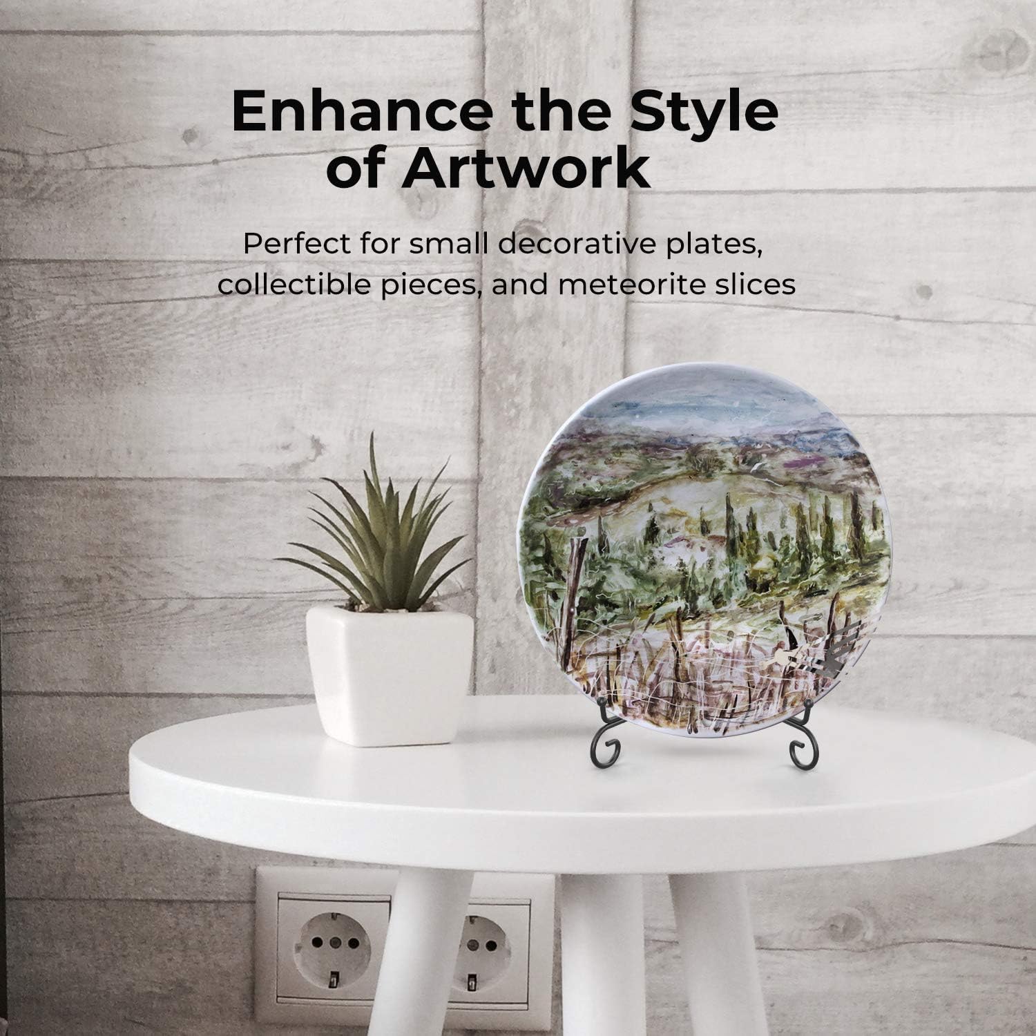 Supporto Piatti Display In Ferro - Cavalletto Espositore Per Piatti Decorativi E Foto