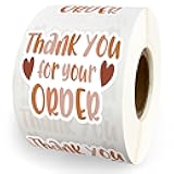 500pcs Thank You for Your Order Stickers Roll Small Business, Handmade Customer Appreciation Happy Mail Stickers, Boho Boutique Packaging