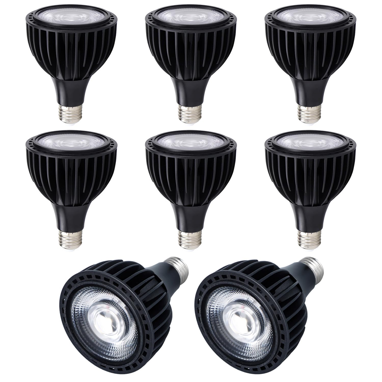 RYTM Pack of 8 PAR30 LED Bulb 25 Watt COB Spotlight Light Source 200 Watt Eqv 2500 Lumens