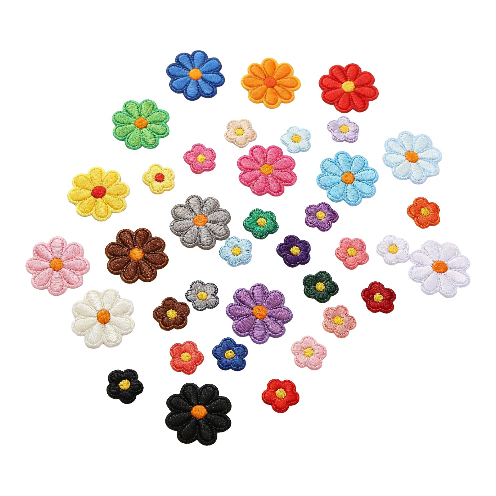 37 Stück Bügelflicken Zum Aufbügeln,Bügelbilder Blumen Patch