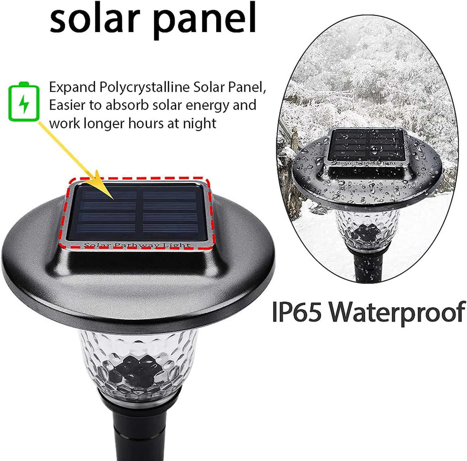 Super Deal Product UMICKOO Solar Outdoor Lights Garden, Color Changing Solar Lights Colorful Bright Glass Pathway Lights,Waterproof Solar Powered Landscape Path Lights for Lawn Walkway Yard Decorative (Set of 8)