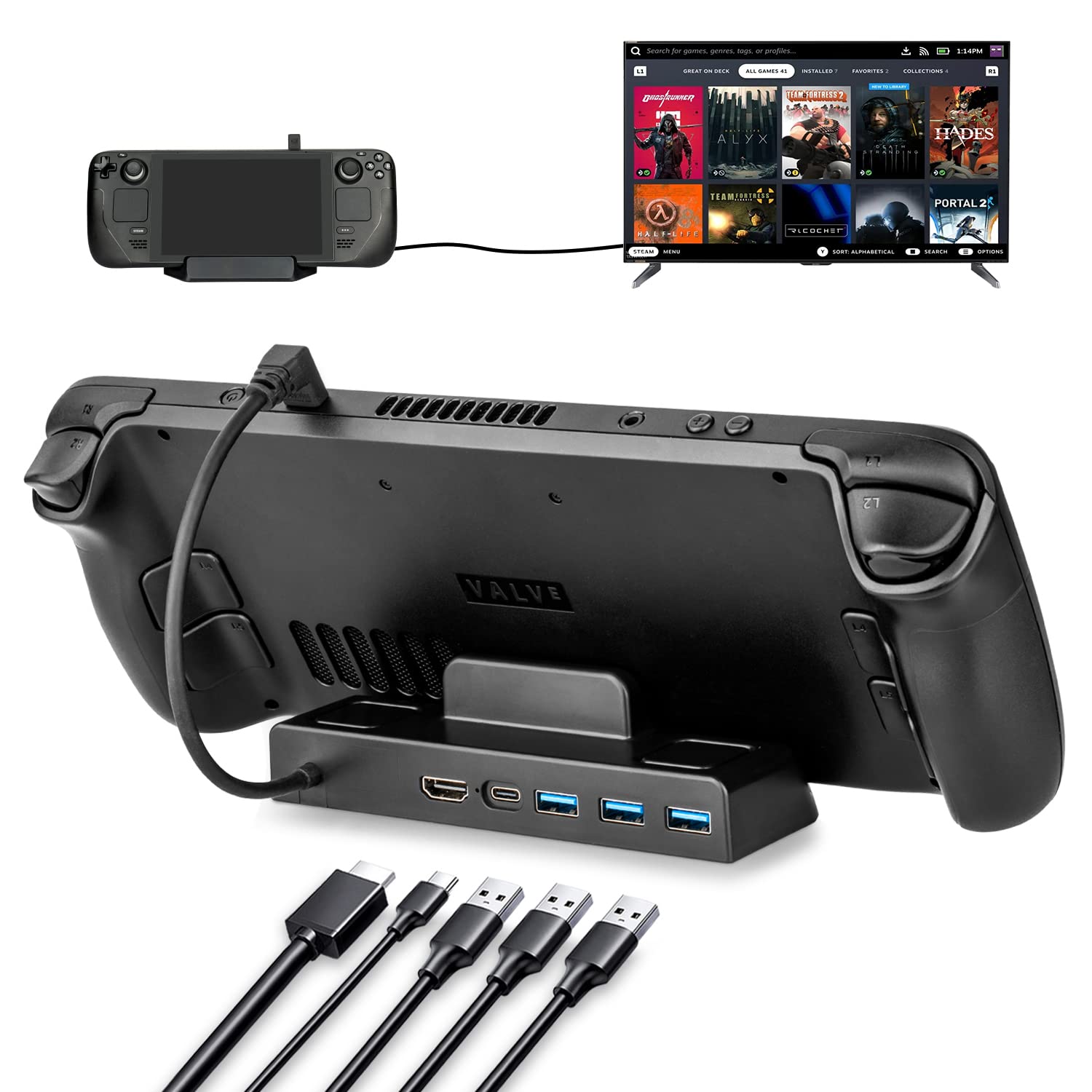 Buy Docking Station for Valve Steam Deck, MVIIOE for Steam Deck Dock 5