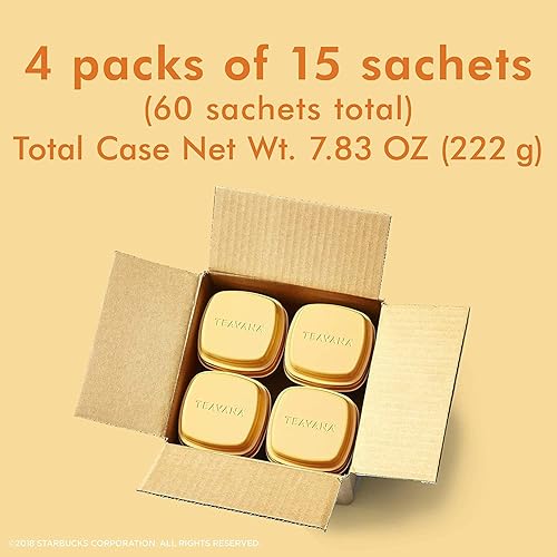 Miniatura 4 de Teavana Peach Tranquility té de hierbas con manzanilla y notas de cítricos 60 unidades 4 paquetes de 15 bolsas