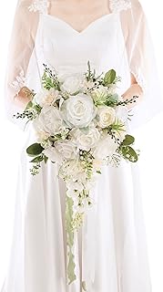 Ivory Champagne Cascading Wedding Bouquet