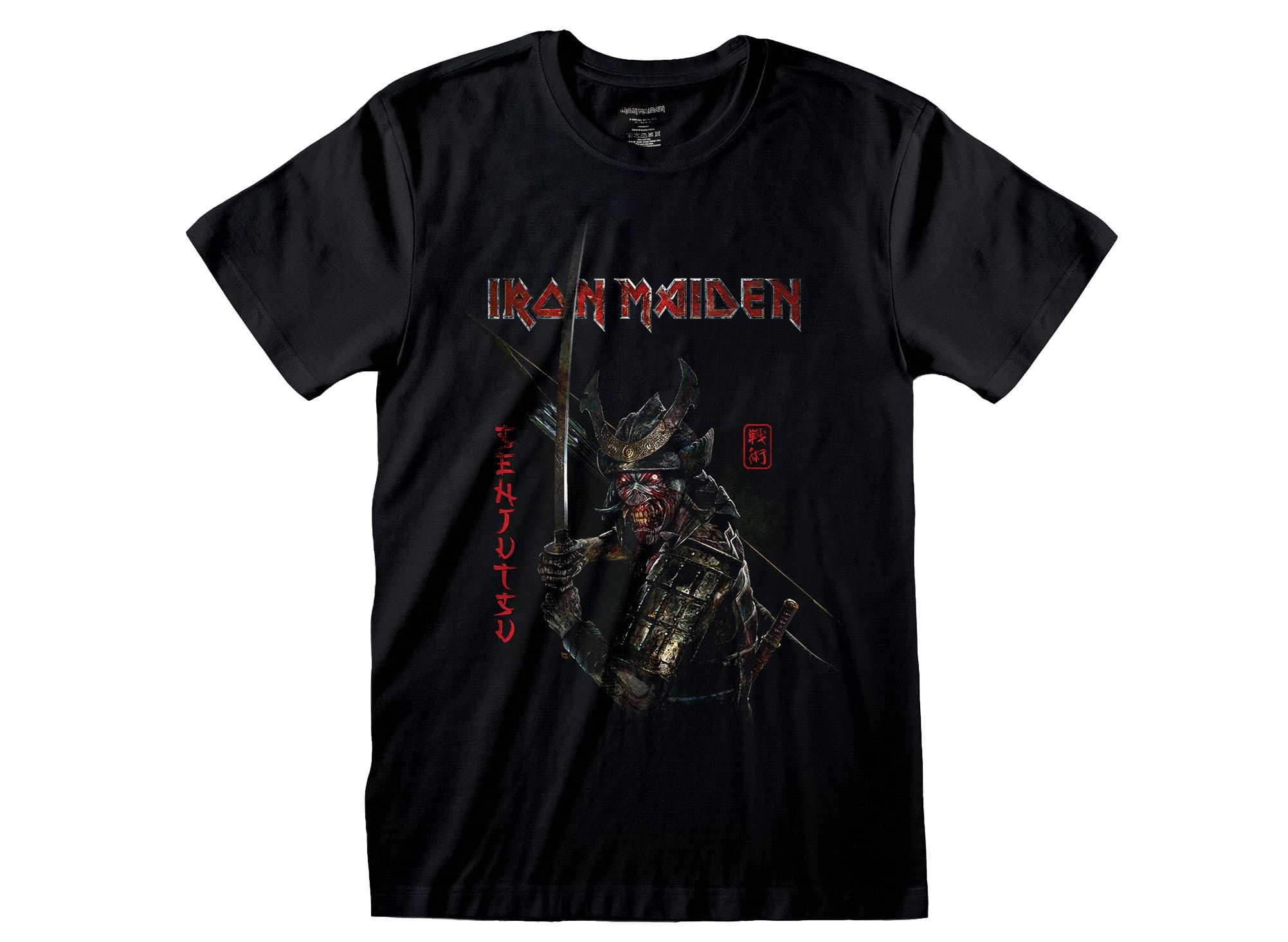 T-Shirt Iron Maiden Senjutsu T-shirt Rock Officiel Noir Band Heavy Metal Coton Unisexe Adulte Garçon.