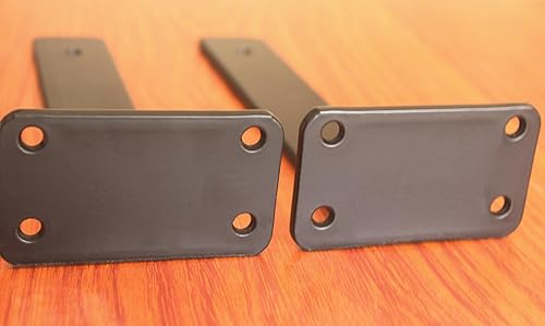 Miniatura 4 de Paquete de 12 soportes de estante en L ocultos negros de 9 pulgadas (15 pulgadas de grosor), soporte de estante de metal, soporte de estante