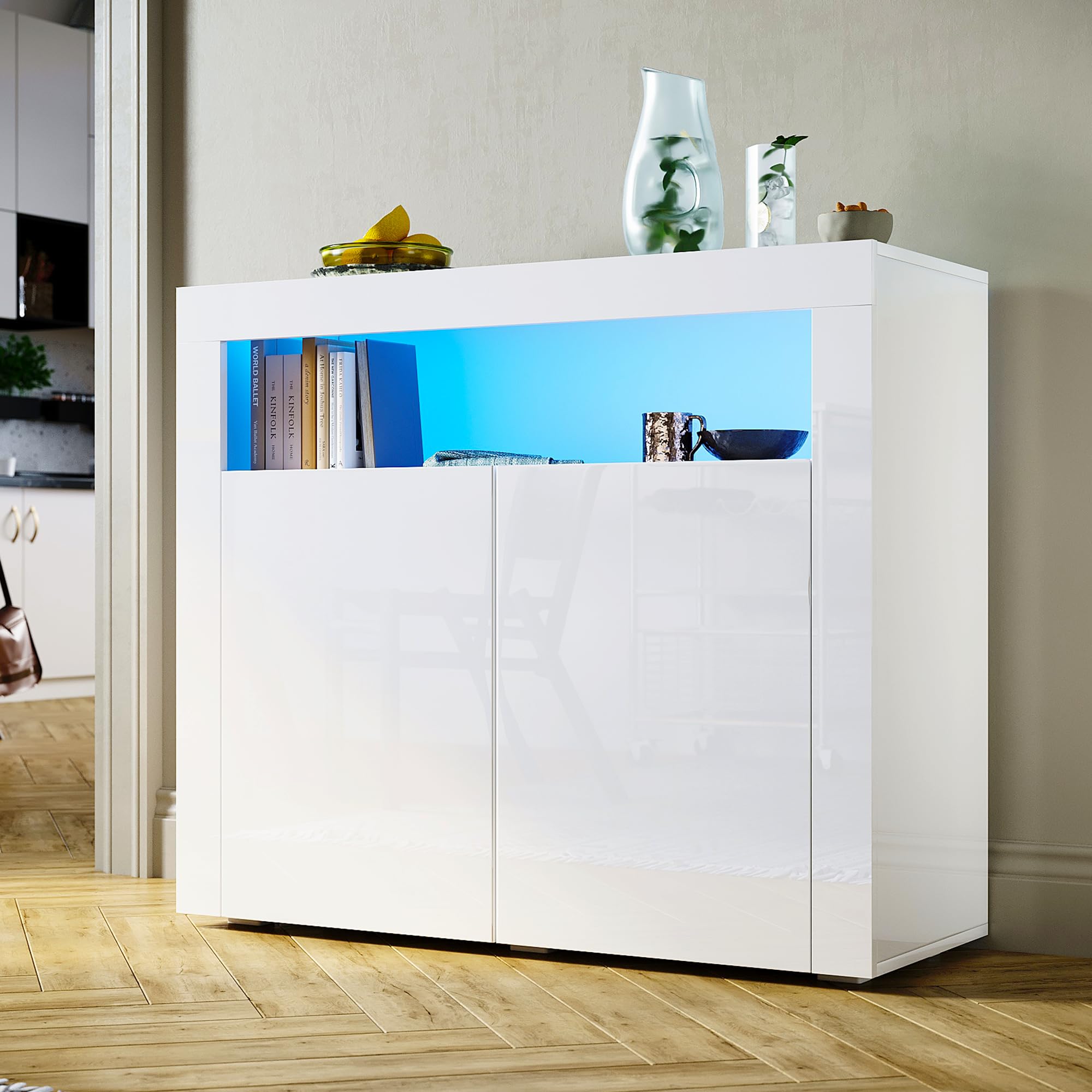 SKRUVBY kast met deuren, wit, 70x90 cm - België