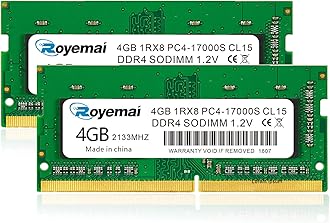 8GB PC4-17000 DDR4 2133 2X4GB RAM PC4 17000S 2133MHZ Sodimm 1Rx8 260-pin 1.2v 8G Memory Upgrade for Laptop