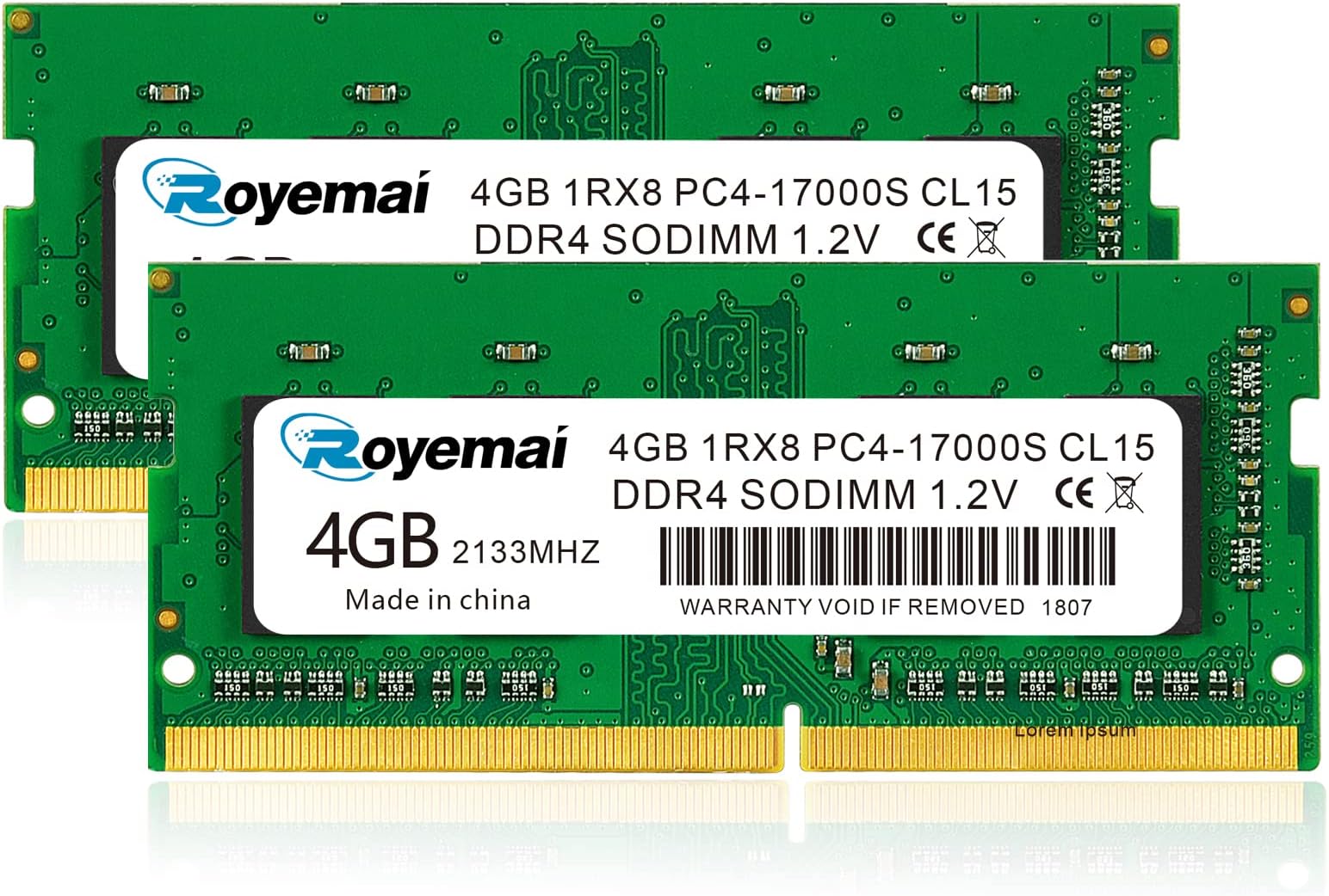 8GB PC4-17000 DDR4 2133 2X4GB RAM PC4 17000S 2133MHZ Sodimm 1Rx8 260-pin 1.2v 8G Memory Upgrade for Laptop