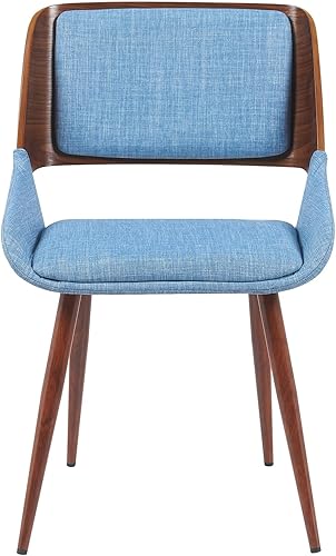 Miniatura 30 de Armen Living Silla de comedor Panda en tela gris y acabado de madera de nogal, 25 pulgadas de profundidad x 20 pulgadas de ancho x 31 pulgadas de