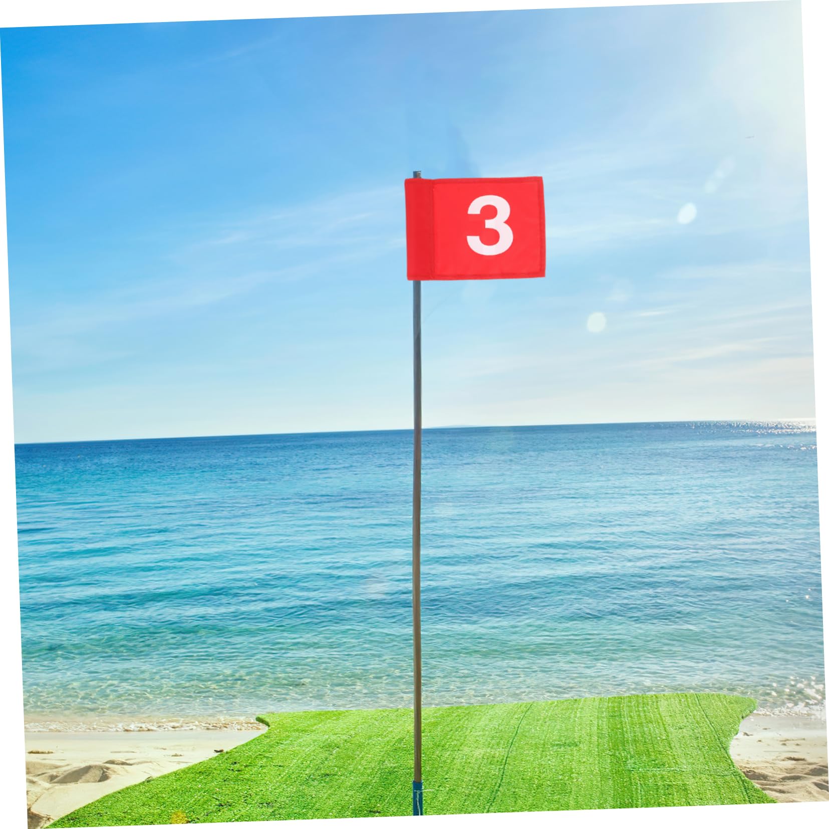 3 Stück Golf Nummernfahnen aus Nylon Praktische Tragbare Trainingsfahnen mit Einfacher Struktur Rot Platzsparend und Leicht zu Installieren für Golfübungen