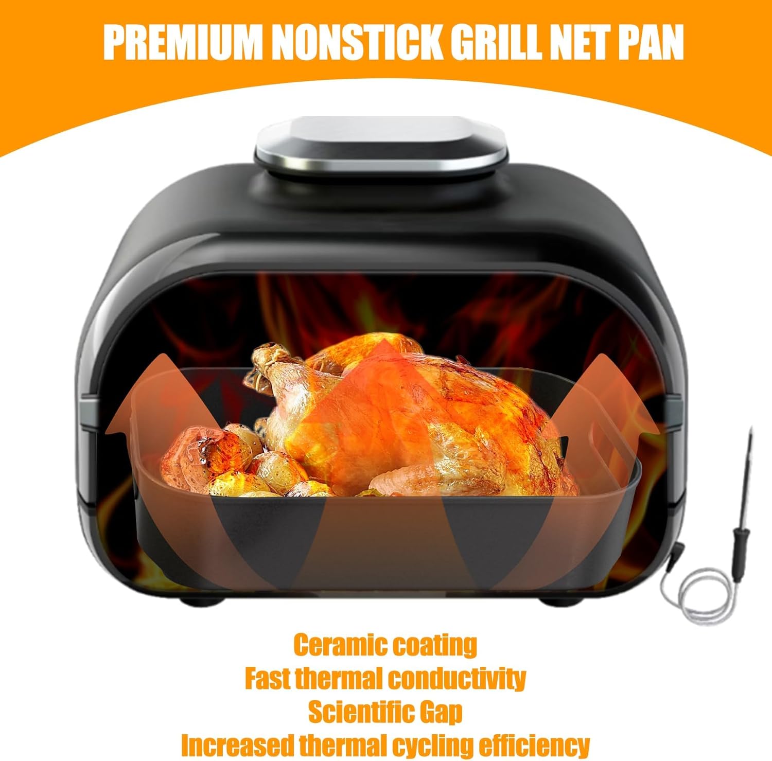 Foodi FG551 Non-stick Combo Crisper Basket Parts for Ninja Foodi FG551, DG651 and DG551 Smart XL Indoor Grill Accessories with 100pcs Disposable Air Fryer Food Basket Parchment Paper Liners