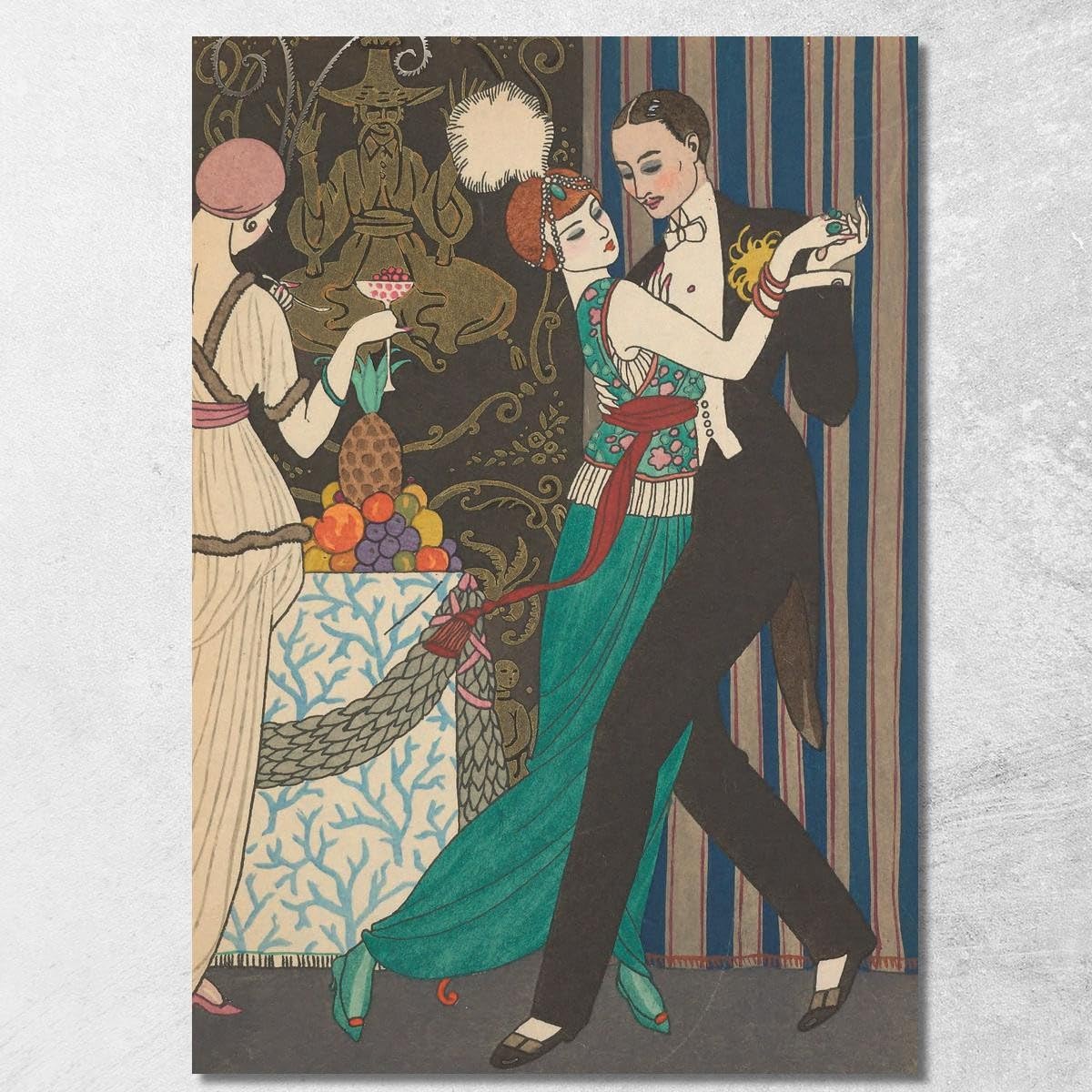Tableau imprimé Danza George Barbier 130x90 cm encadré en toile Fine Art d'exception