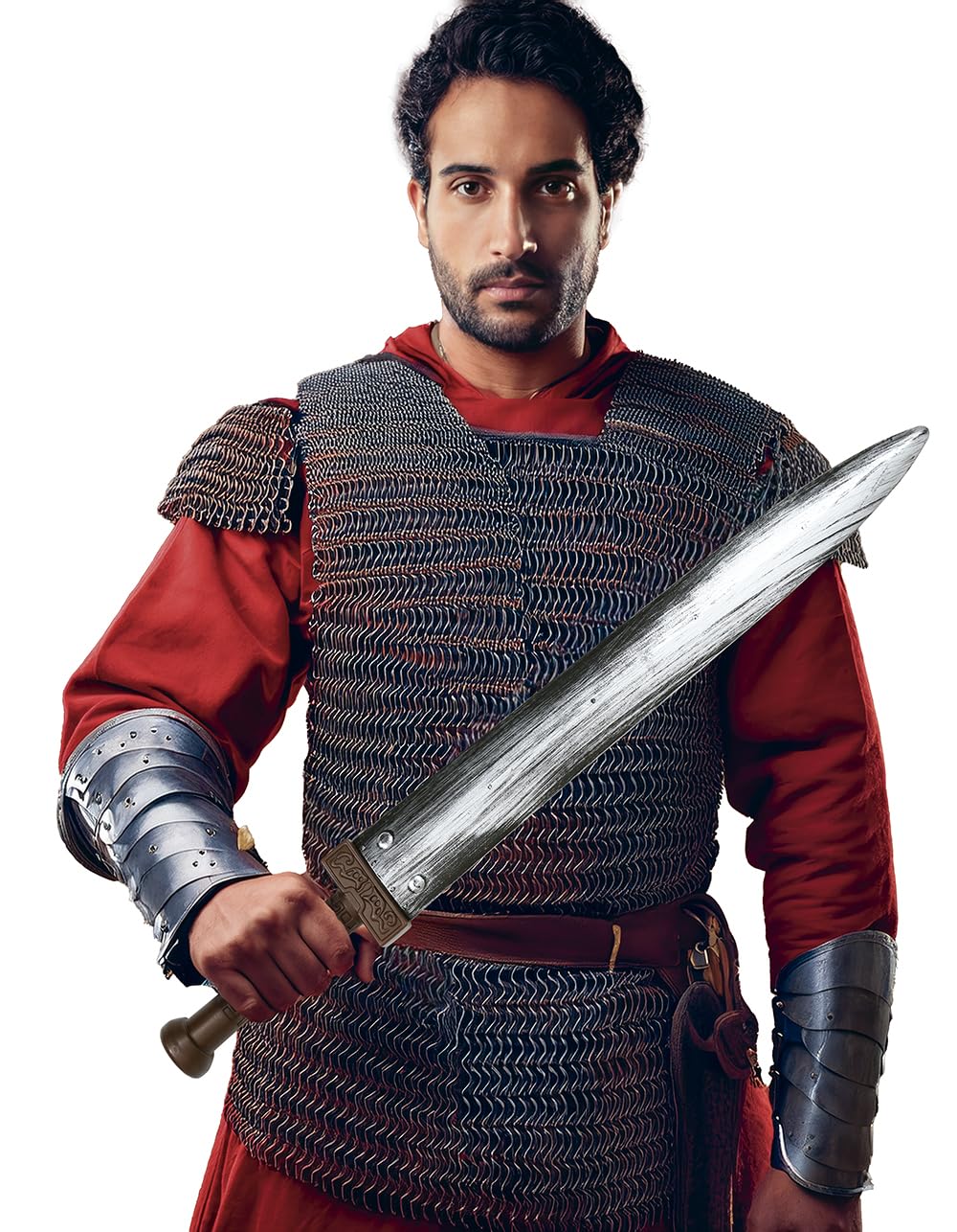 FIESTAS GUIRCA | Espada Medieval de Juguete (75 cm) - Accesorio para Disfraz de Caballero, Guerrero o Vikingo - Ideal para Halloween, Carnaval y Fiestas de Época - Para Niños y Adultos - Marrón