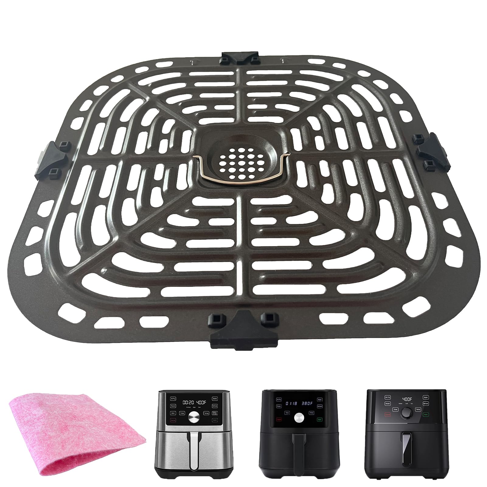 ALJ 6QT Air Fryer Grill Plate for Instant Pot Vortex Plus
| Premium 6QT XL Air Fryer Grill Pan Rack Crisper Tray Insert 