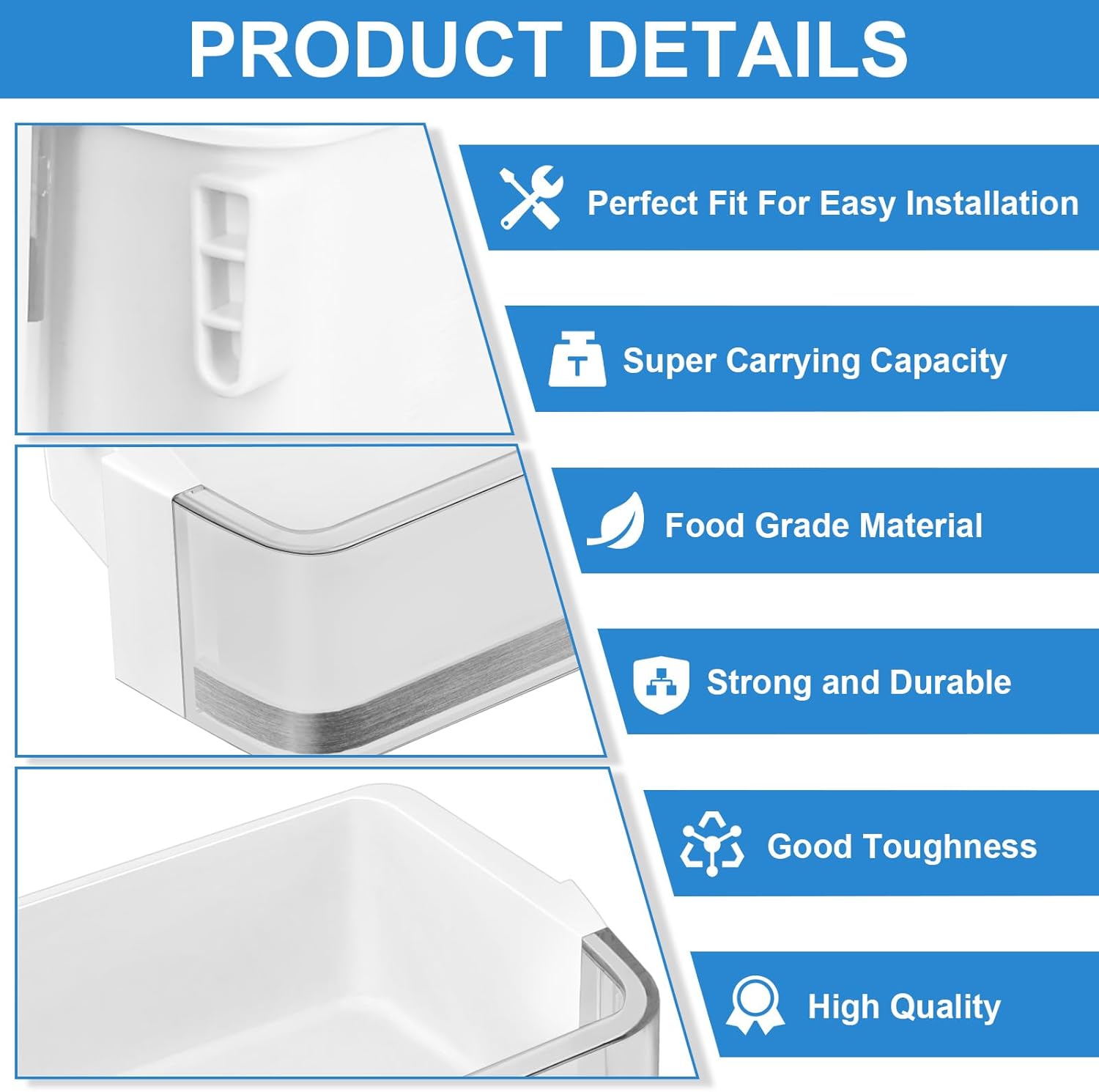 UPGRADED DA97-13805C Door Shelf Bin Compatible with Samsung Refrigerator RF28R7201SR Door Shelf RF28R7201SG RF24R7201SR RF24R7201SG RF28R7201DT RF24R7201DT Samsung Fridge Door Shelves-Right Door Bin