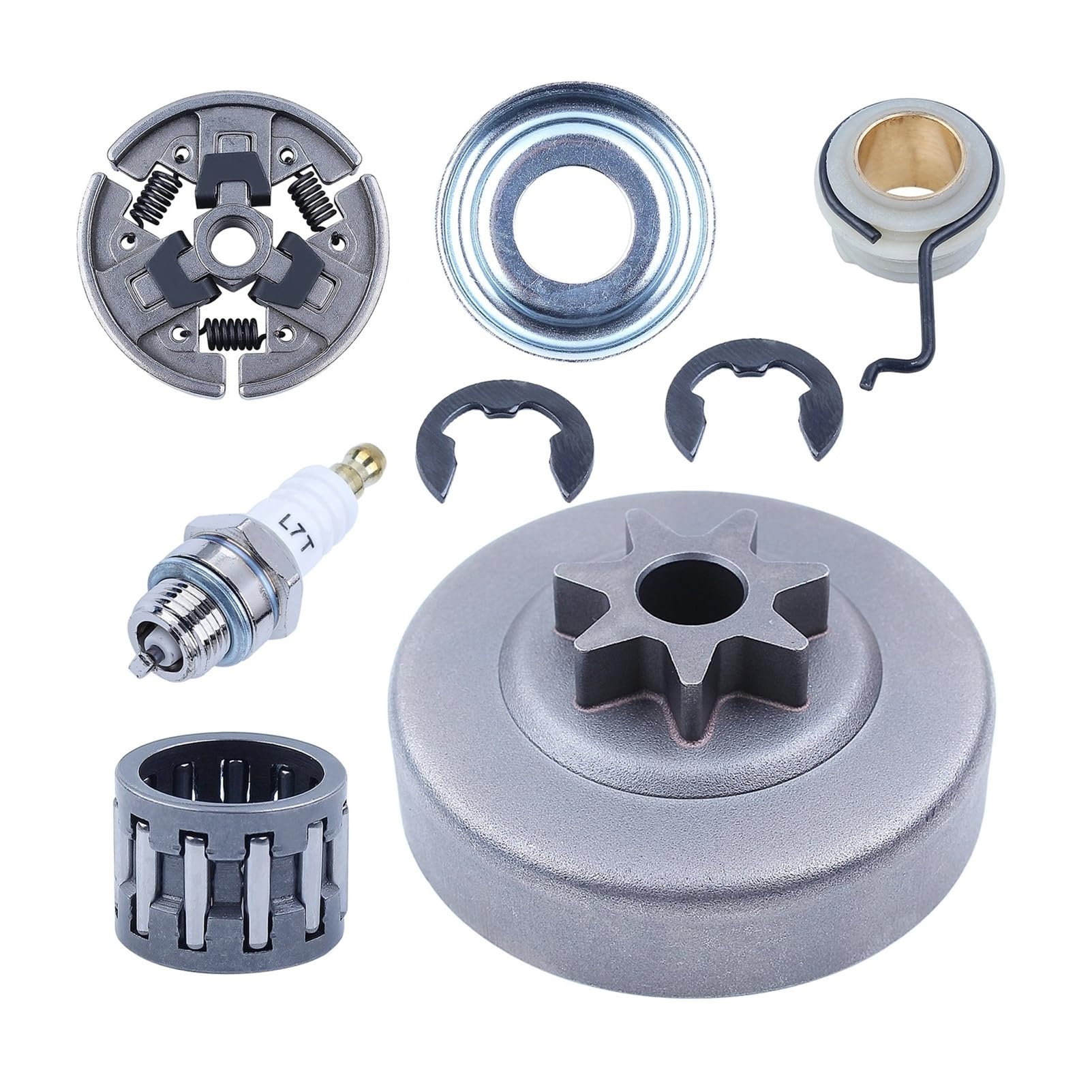 Cojinete de agujas de embrague de piñón de 7 dientes de 3/8" for motosierra Sthil MS390 MS290 MS310 029 039, engranaje helicoidal 1125 640 2000