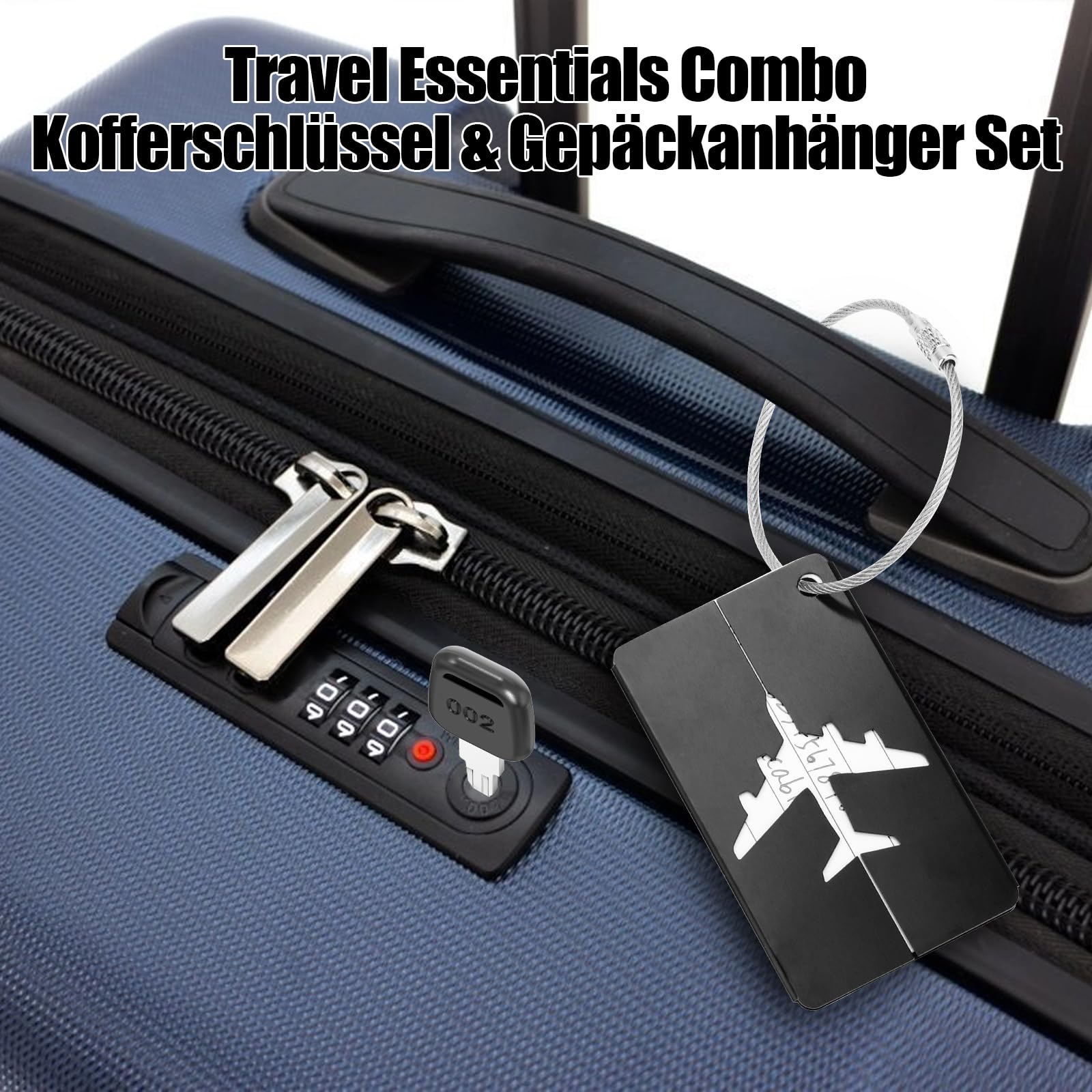 TSA 002/TSA 007, universele sleutel voor TSA-kofferslot, reservesleutel voor vliegreizen, TSA-sleutel voor bagage, koffer en reisbeveiliging, 2 stuks