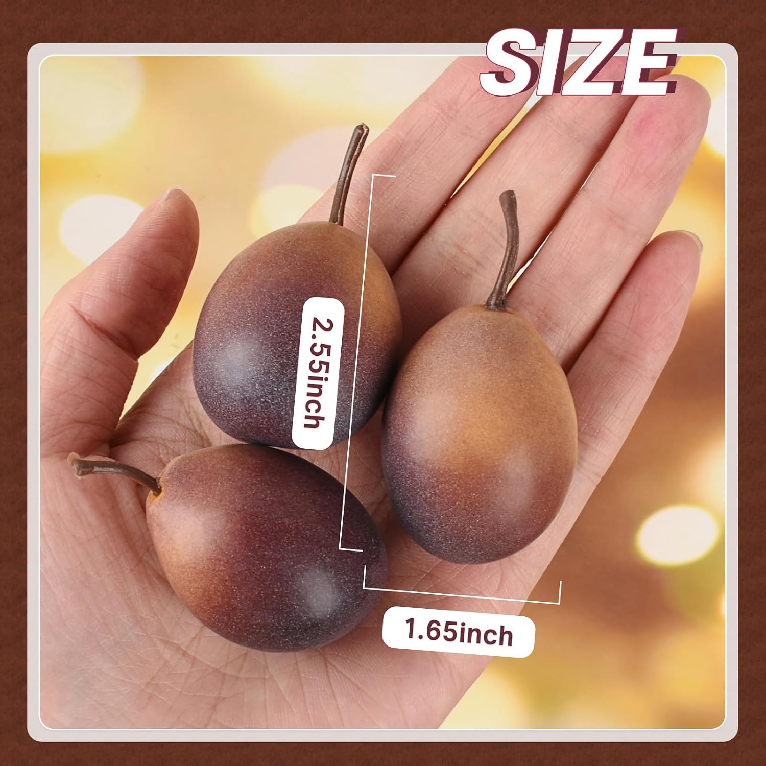 Artificial Prunes, 12 Pcs Simulation Prunes Fake Fruits for Home Kitchen Fruit Model Cabinet Decor Photography Props