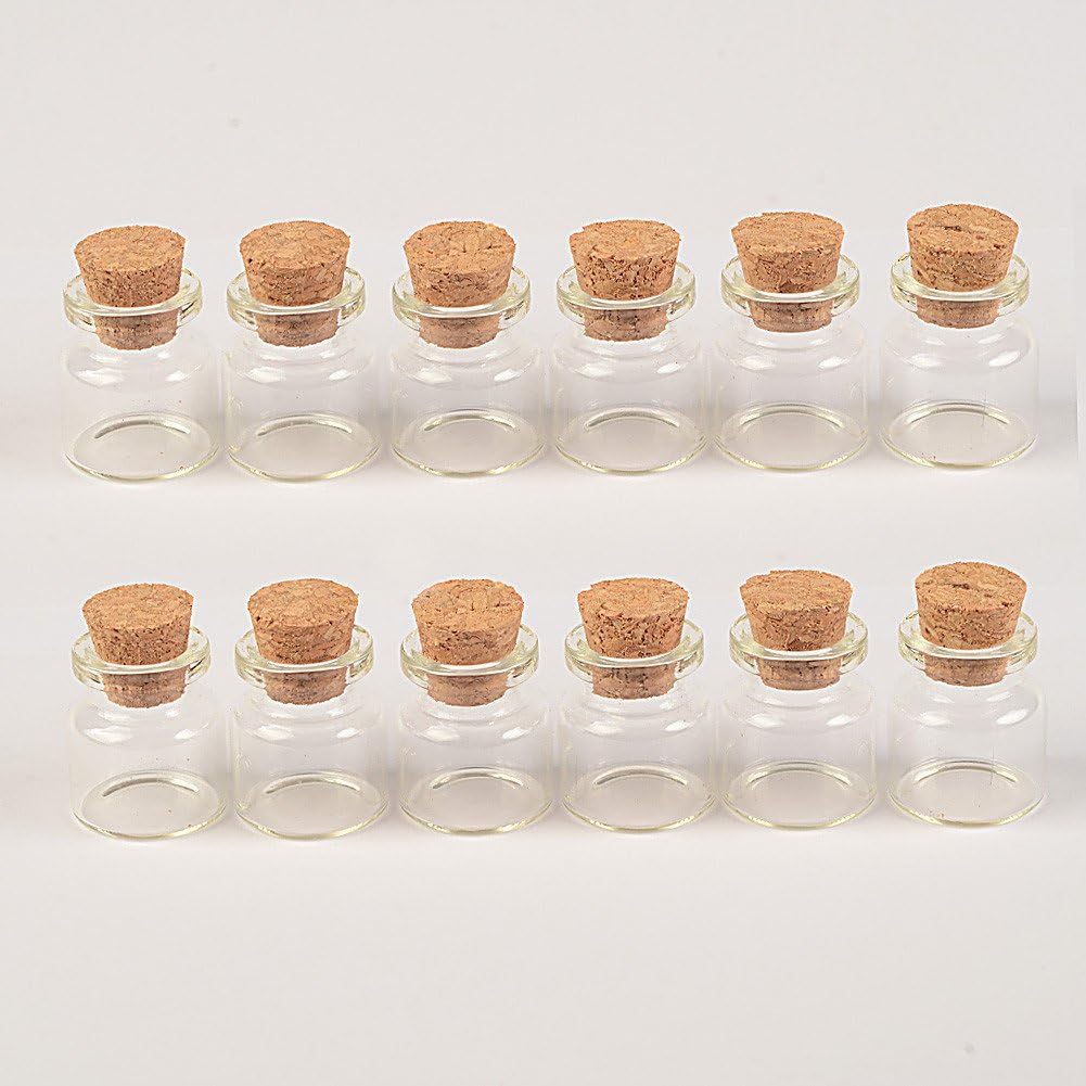Generic 4ml Mini Clear Cork Stopper Glass Bottles Tiny Vials Jars Containers Small Wishing Bottle 100 pcs