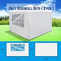 Vista 3 de BenefitUSA Paredes laterales de 10 x 6.4 pies, tamaño para tienda de campaña al aire libre, carpa de glorieta desplegable