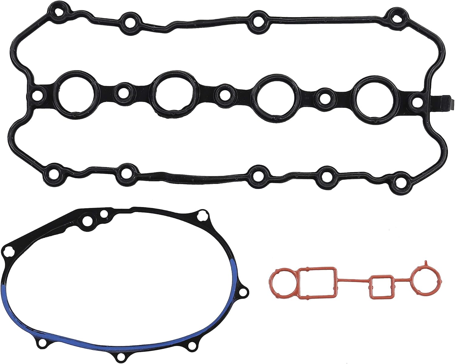 DNJ VC802G Valve Cover Gasket Set for 2005-2015, Audi, A3, A4, A4 Quattro, Eos, GTI, Jetta, Passat, TT, TT Quattro, 2.0L, L4, DOHC, 16V, 121cid, Turbocharged