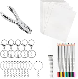 Kit Plastica Termoretraibile 208 Pezzi - Fogli, Accessori Per DIY, Portachiavi, Orecchini - Foto 11