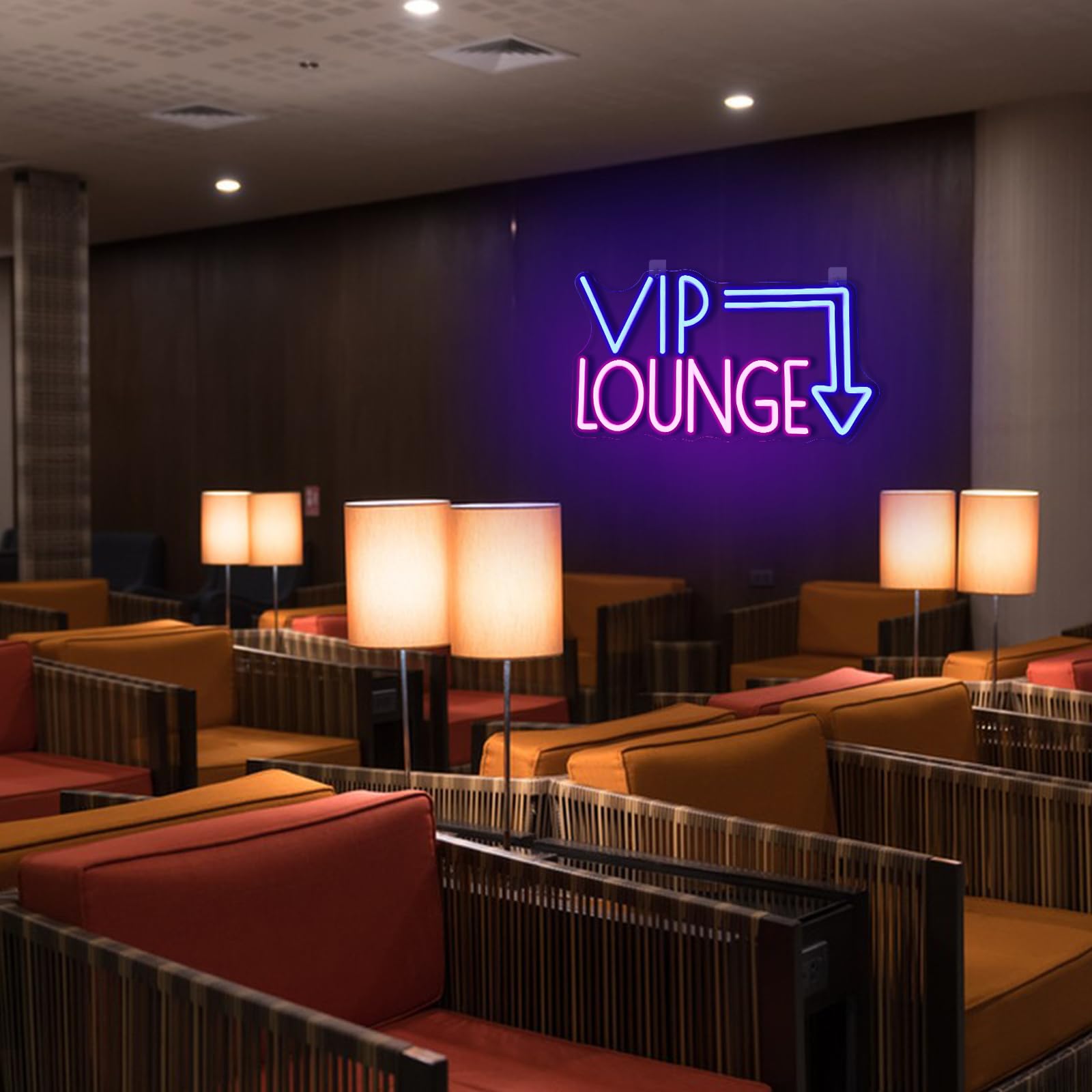 Vip Lounge - Letrero de neón para habitación, letreros de neón para decoración de pared, letrero LED para habitación, decoración del hogar, fiesta