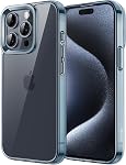 JETech Case for iPhone 15 Pro 6.1-Inch, Non-Yellowing Shockproof Phone Bumper Cover, Anti-Scratch Clear Back (Natural Titanium)