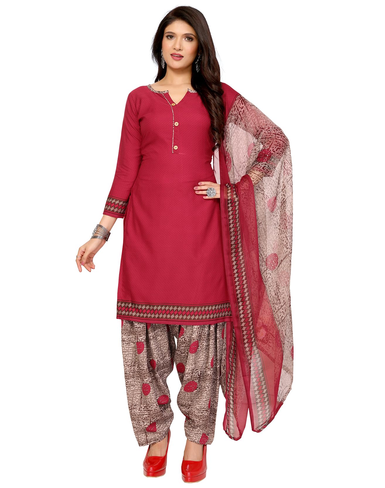 yashika Women's Printed Dress Material - Unstitched Crepe Fabric Kurti, Pants & Dupatta Set (AZ-YS-P1-1196)-picture-30