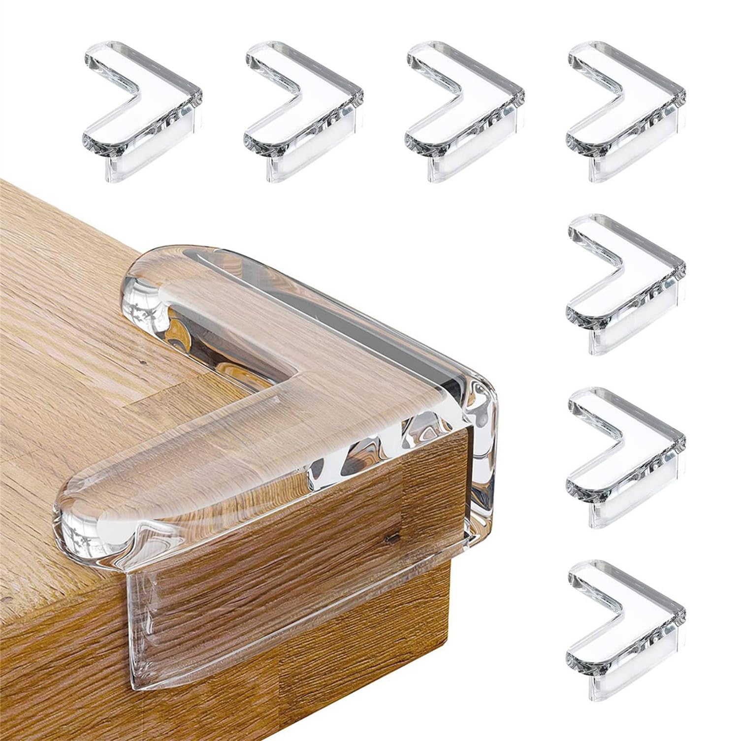 Type L Corner Protectors, Pack of 8 Proofing Corners Safety Table Corner Guards, Edge Protector, Transparent Anti-Collision Corner for Sharp Furniture Cooners