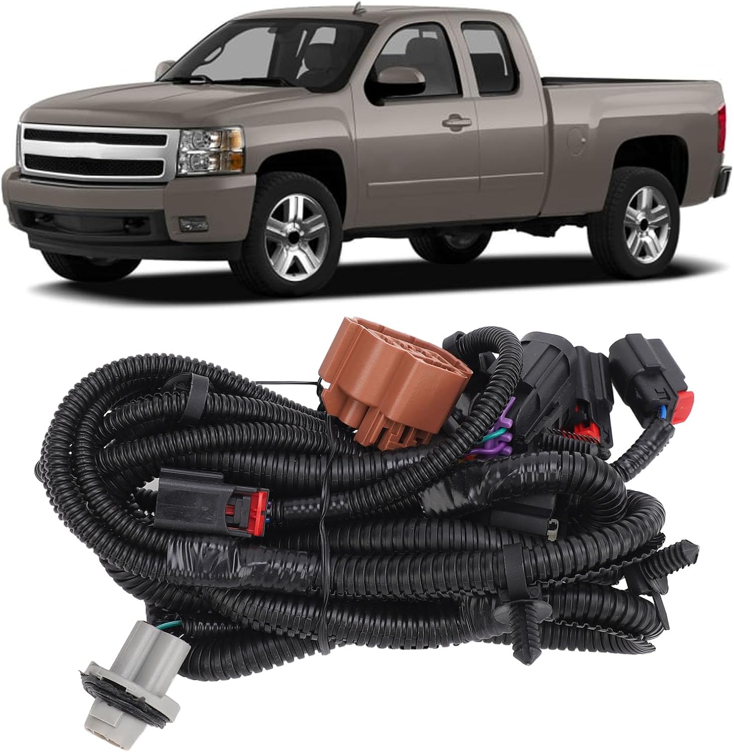 Rear Park Assist Wiring Harness 10363788 for 1500 2500 3500 2007 to 2014, Backup Sensor Light Wiring Harness, Reverse Tailgate License Plate Light Harness Warning System