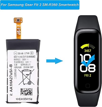 Cubierta trasera de batería para Samsung Gear Fit2 Pro, Original, SM R365,  con punto táctil de carga|Accesorios inteligentes| - AliExpress