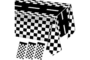 Motor Race-Themed Party Checkered Tablecloths