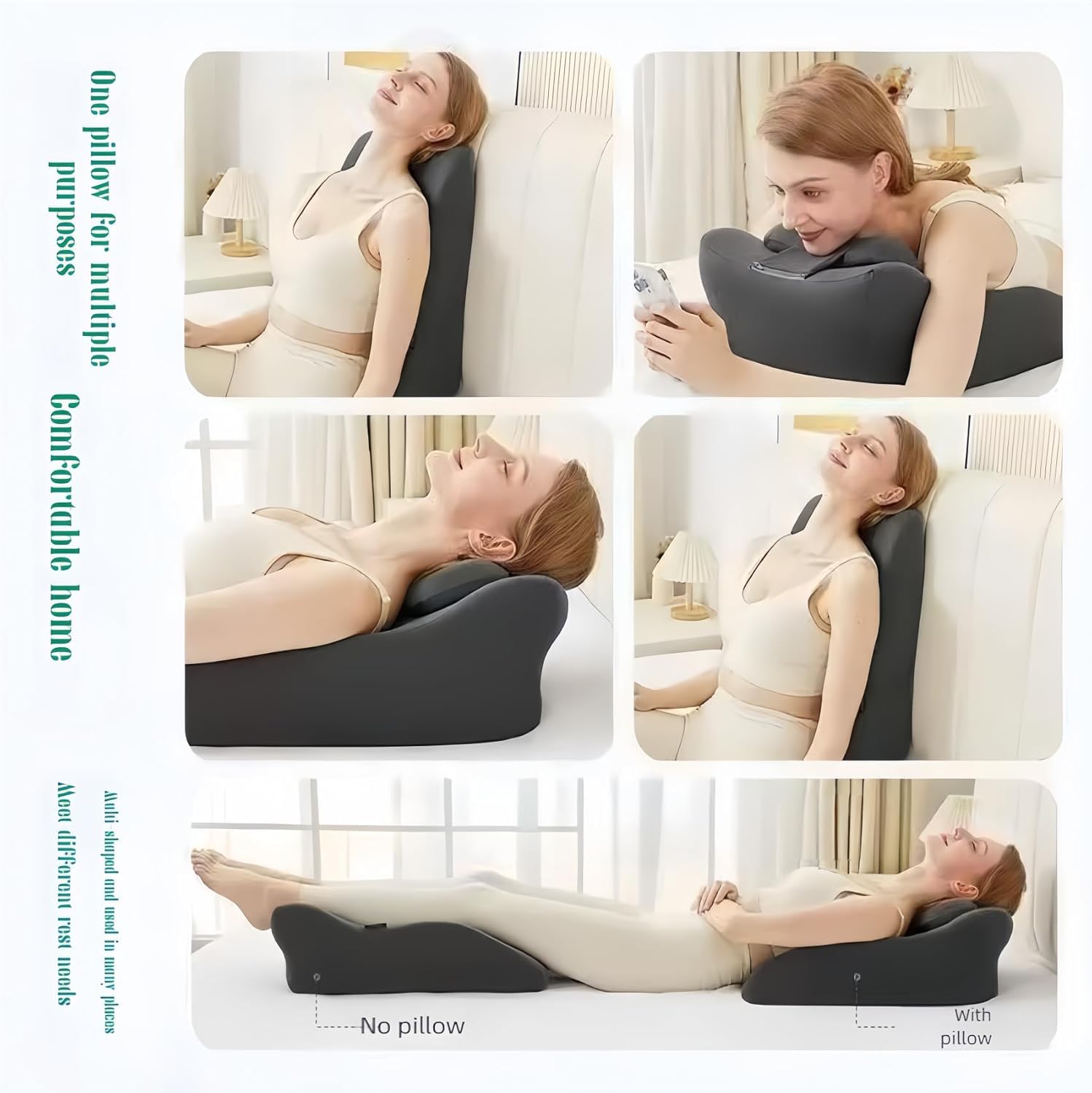 Butt Cushion for Couples, Ergonomic Memory Foam Pillow - Posture Support Pillow for Intimacy, Modern & Simple Style Cushion Suitable for Home Use (Gray)