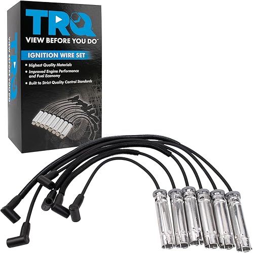 Miniatura 175 de TRQ Juego de cables de bujía de encendido del motor compatible con Hyundai Tucson Kia Sportage 2.7L Nrew