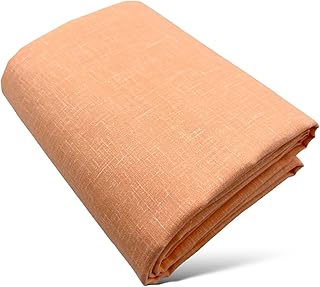 jhabak's Premium Unstitched Shirt Fabric for Men - Cotton Llinen Blend Material - 2.25 Meter Shirt Piece Cloth (Light Orange, Free Size), Solid-picture-26