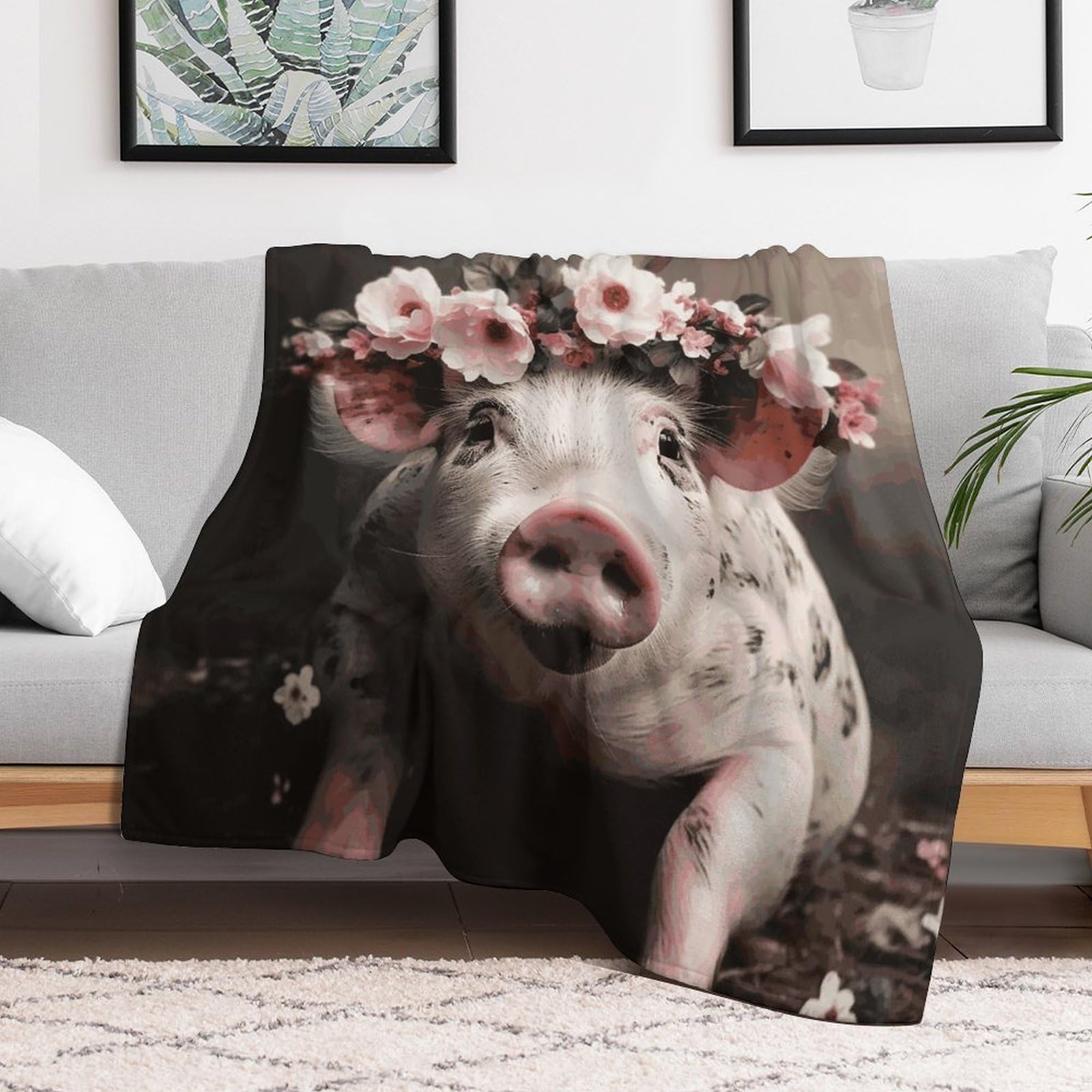 Couverture en micro polaire 178x203 cm pour lit et canapé
