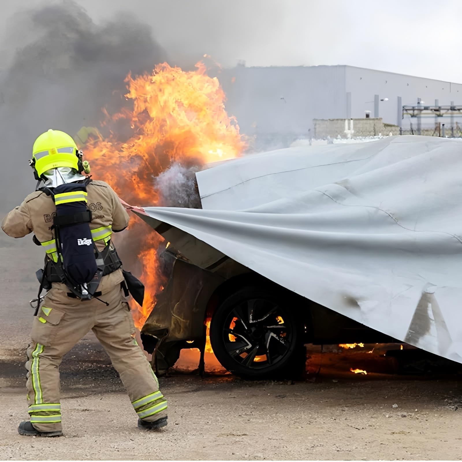 Mantas ignífugas de Emergencia: Mantas Resistentes al Calor e ignífugas, aptas para Coches, garajes, oficinas y autocaravanas; Respuesta y protección rápidas.