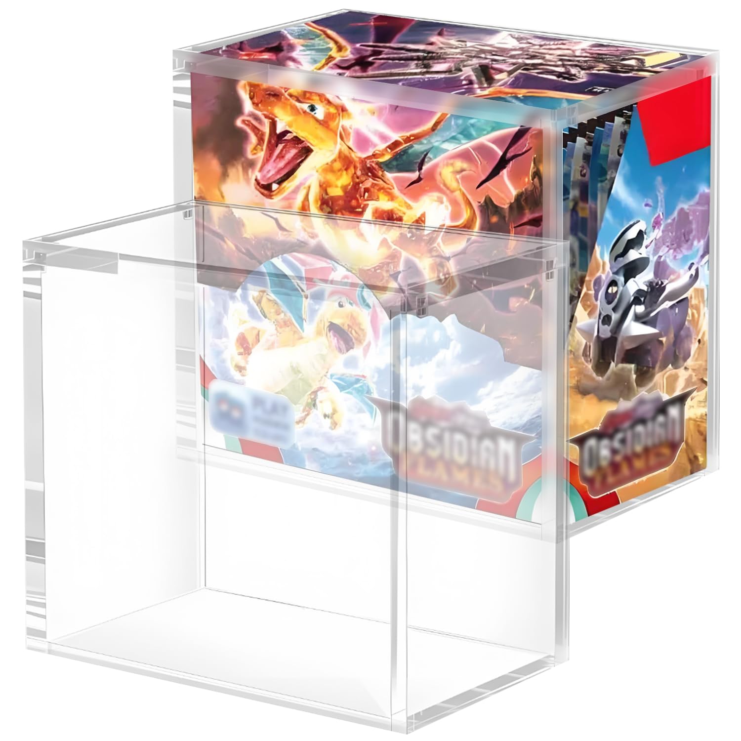 Premium Acrylic Display Case For TCG Booster Packs - Includes Custom Magnet  Top Loader, 2022 Manufacture