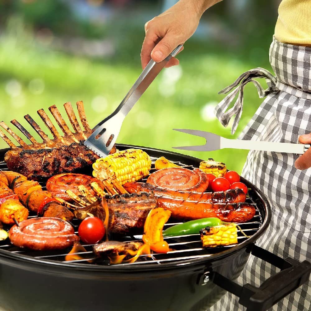 Set di Strumenti per Barbecue 25 Pezzi Set Portatile in Acciaio Inossidabile Accessori per Barbecue Accessori per Barbecue